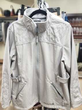 Free Country Light Gray Fleece Lined Jacket
